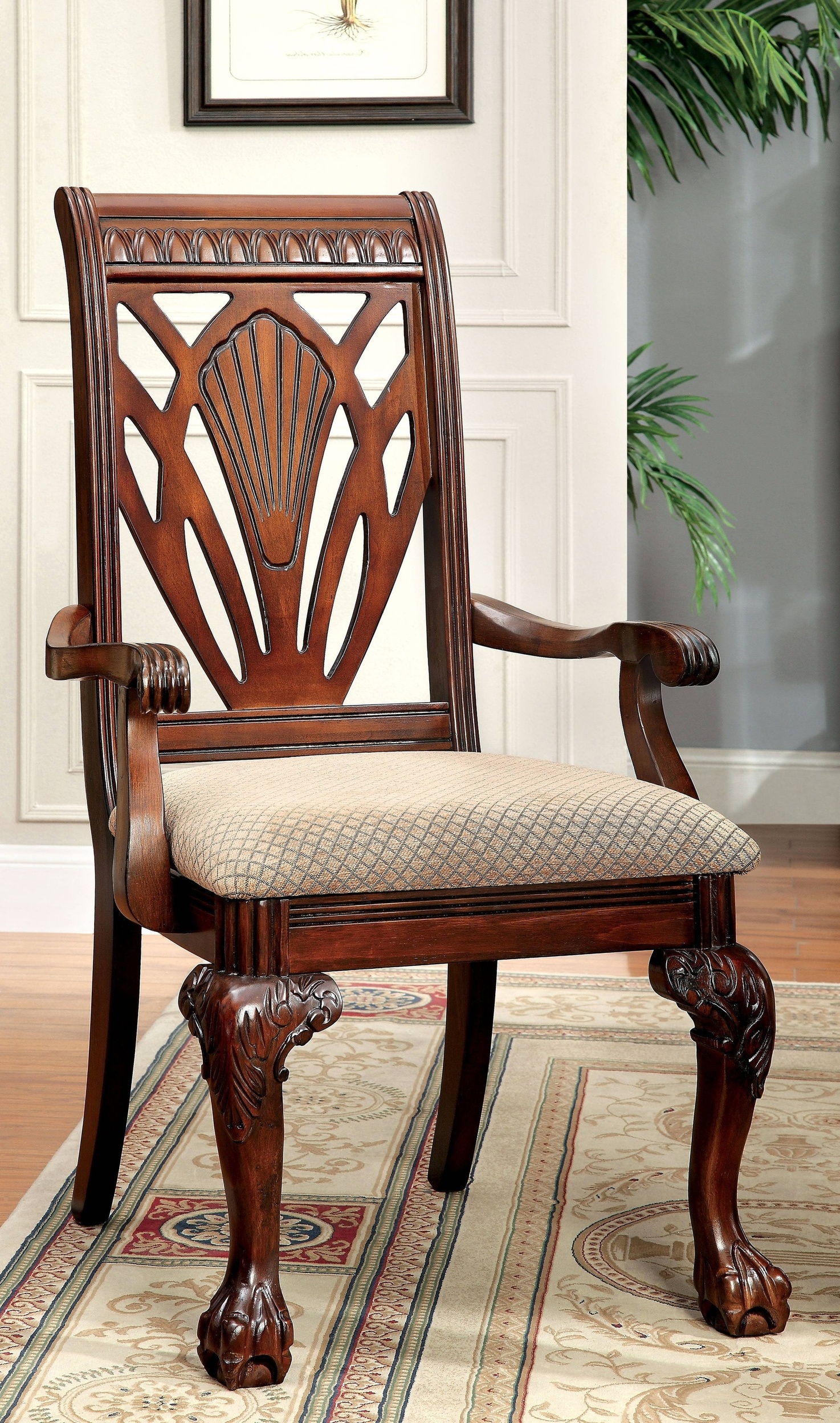 Pete Traditional Padded Arm Chairs (Set of 2)